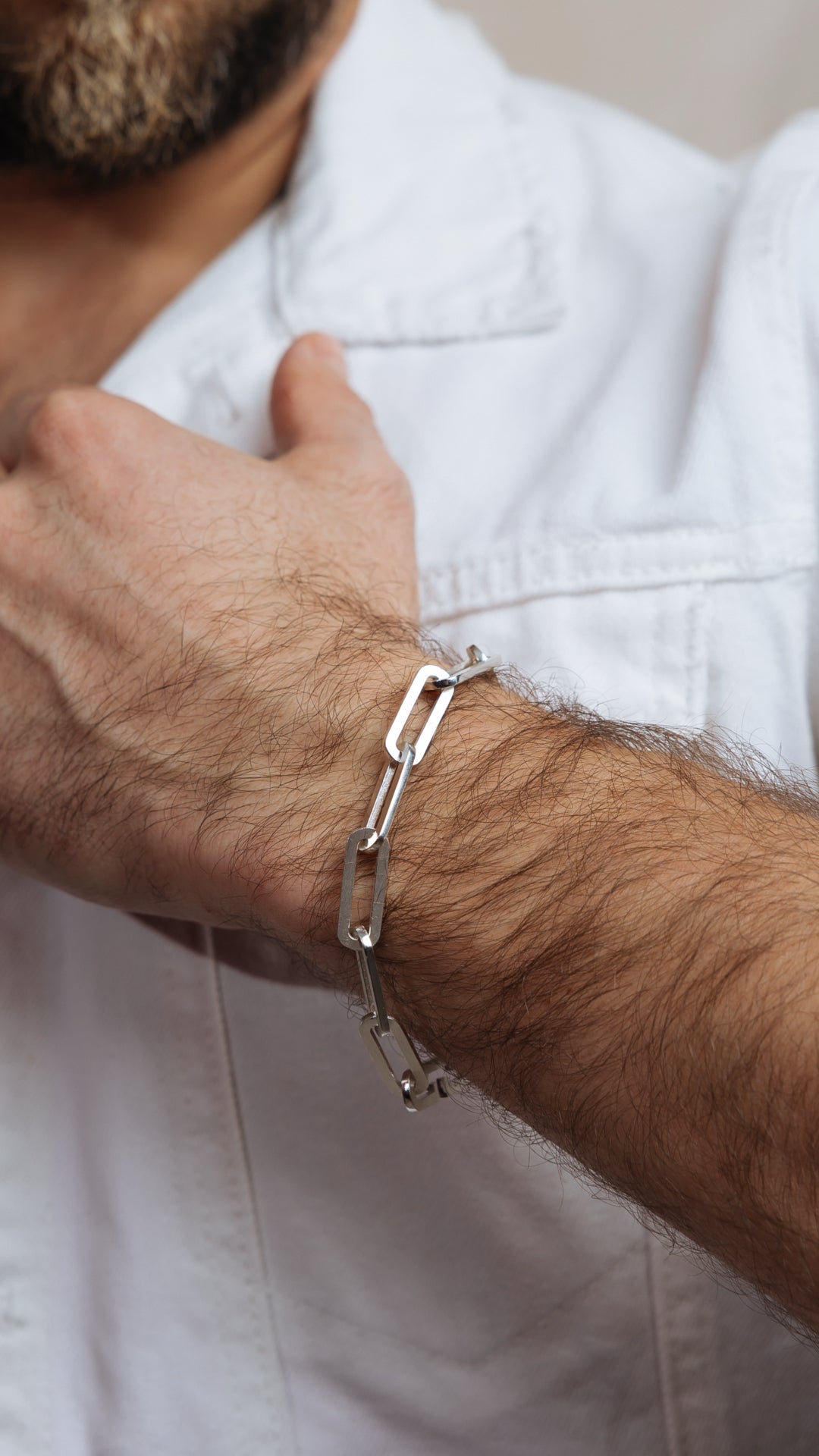 Paperclip Sterling Silver Bracelet