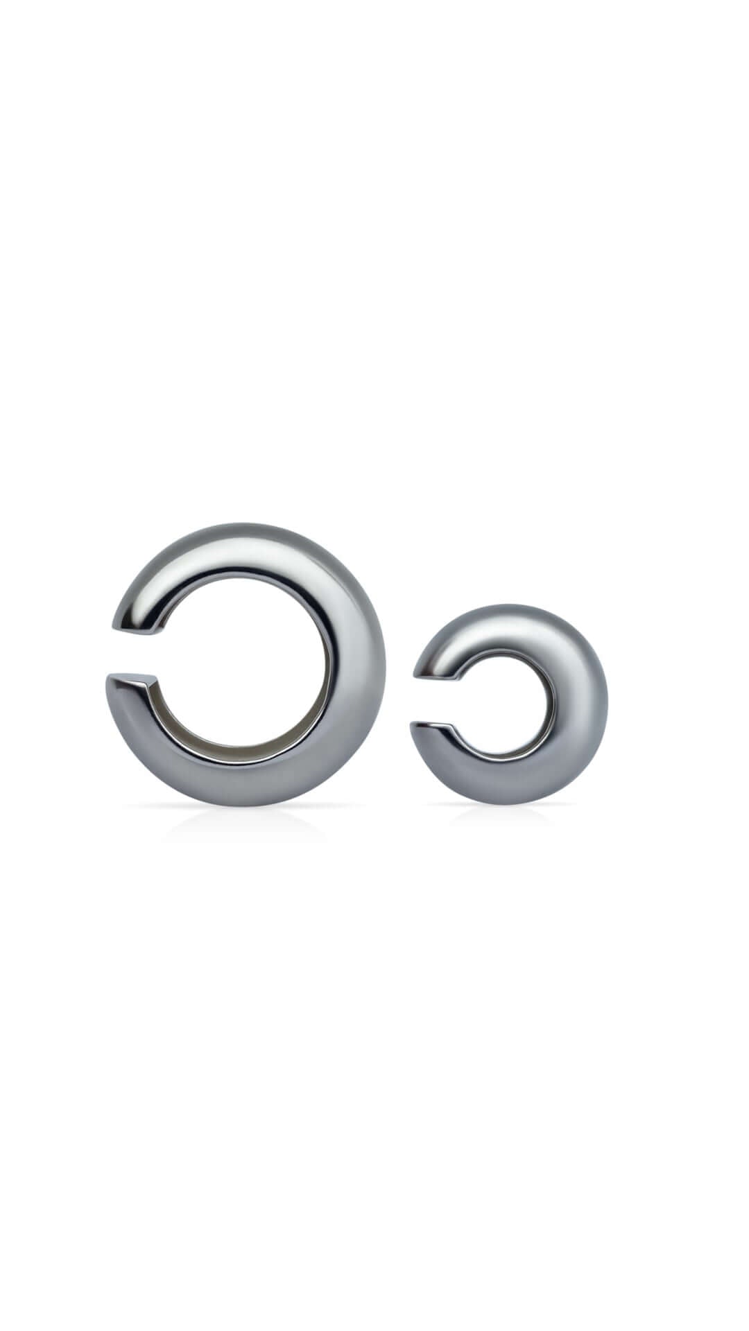 Domed Chunky Ear Cuff., handmade from 925 sterling silver