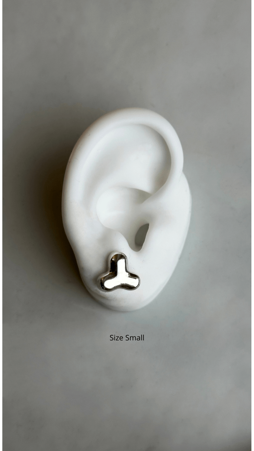 Handmade sterling silver penis stud, unique DYCH style