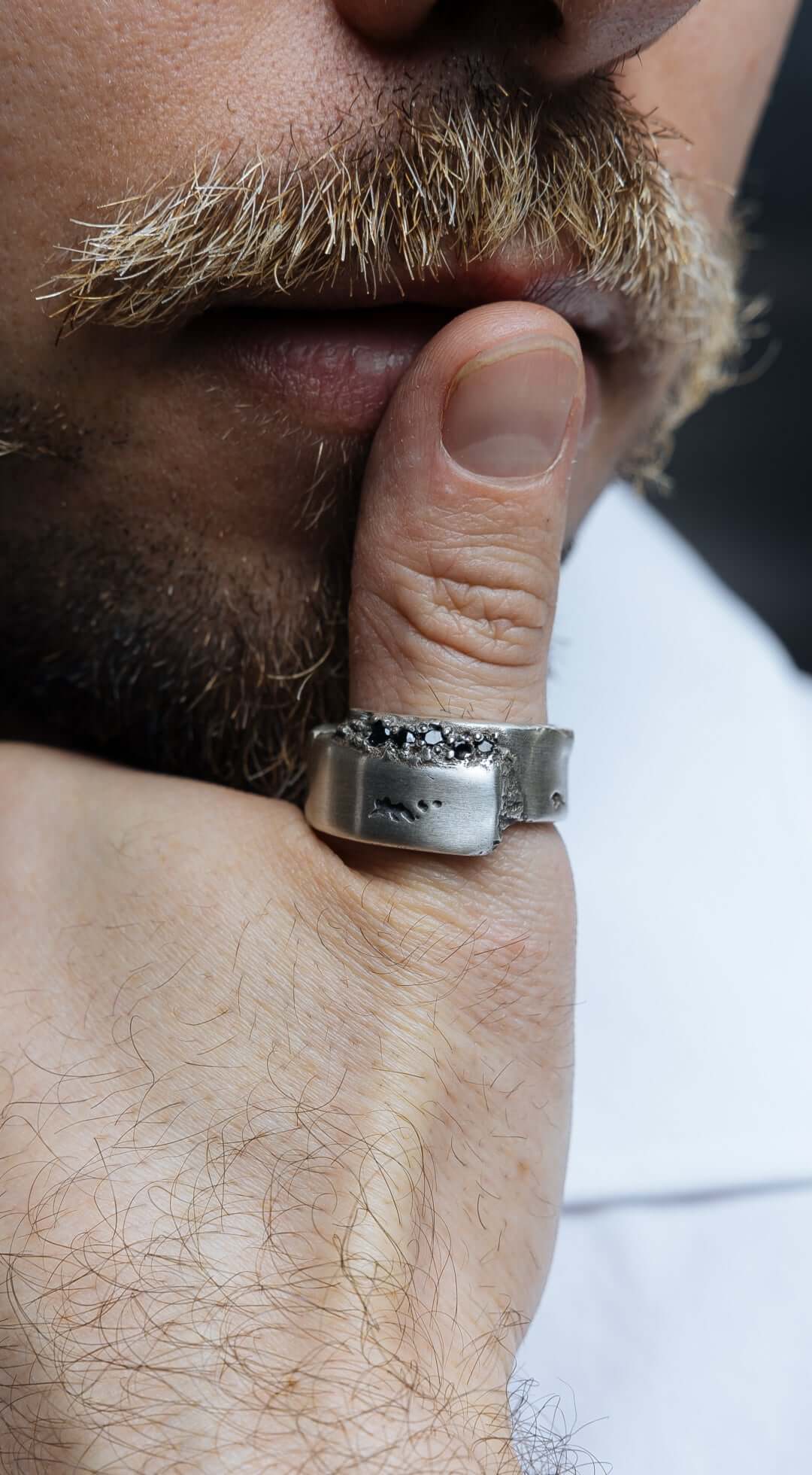 Sterling silver ring handmade with subtle details, ideal for daily styling or gifting