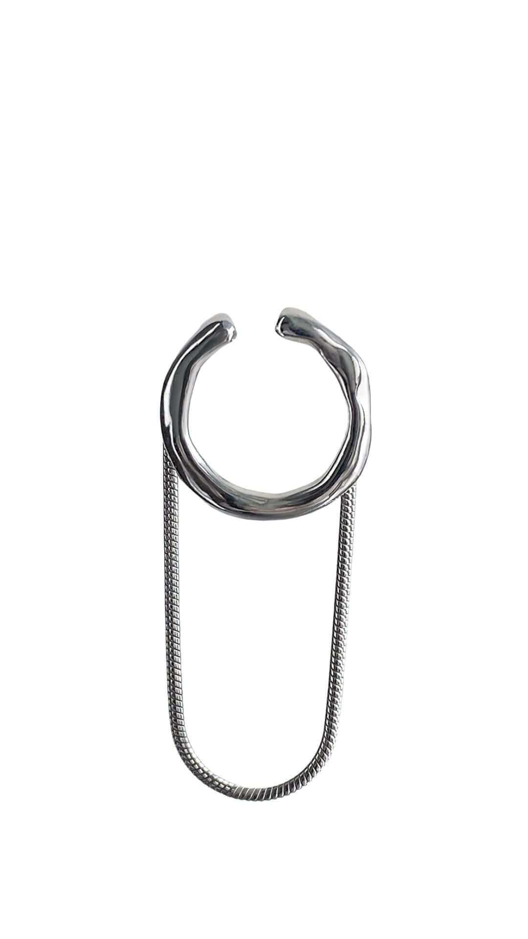 Snake Chain Ear Cuff, handmade from 925 sterling silver