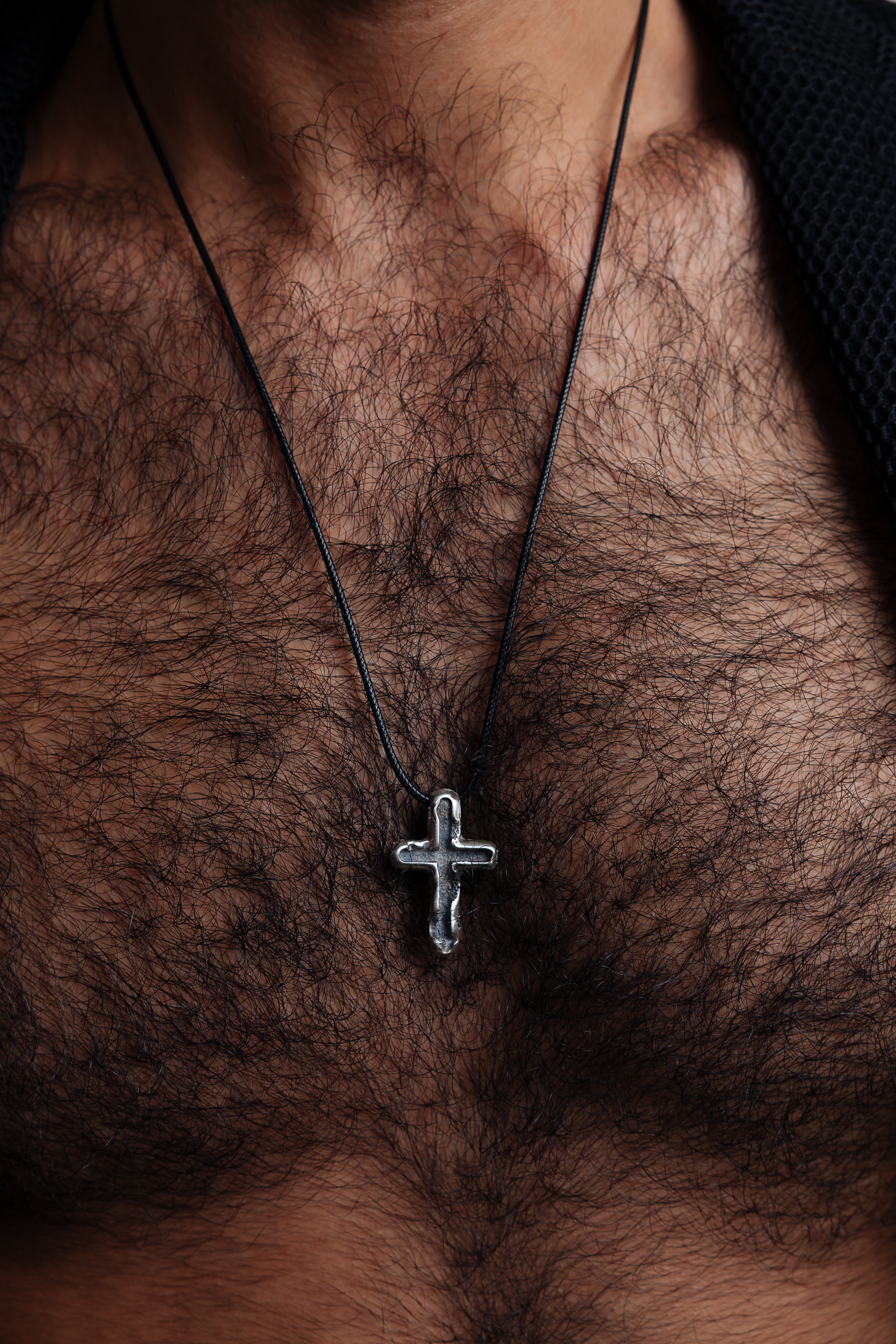 Black Stones Cross Pendant