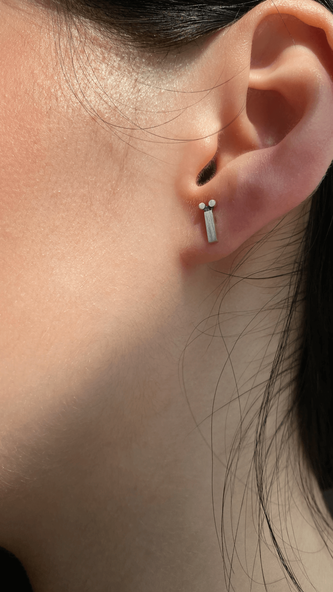 Пусета Літера Ї зі срібла 925, символ України та ідентичності