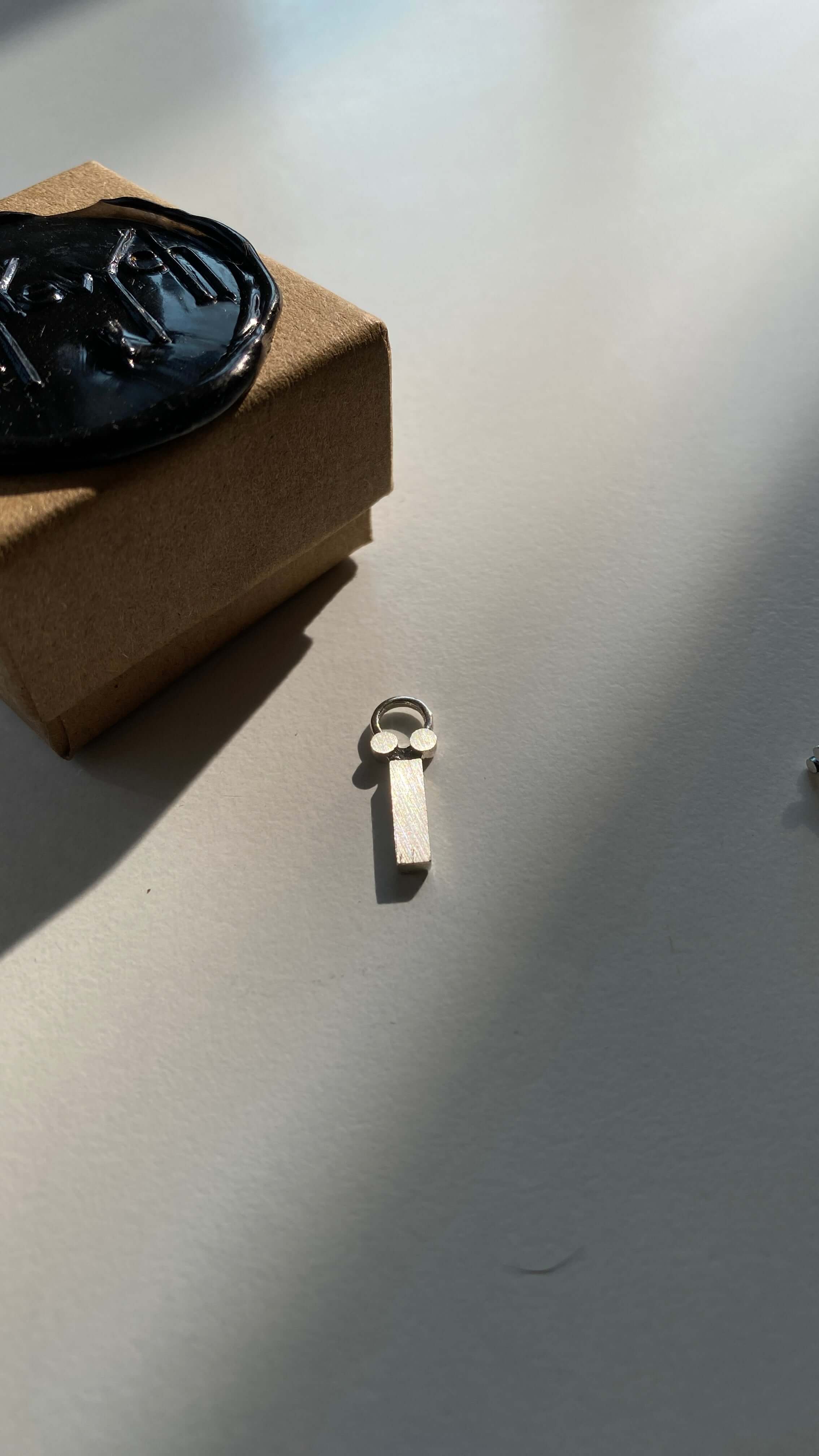 Кульчик 12 мм + Підвіс Літера Ї, патріотична срібна прикраса DYCH