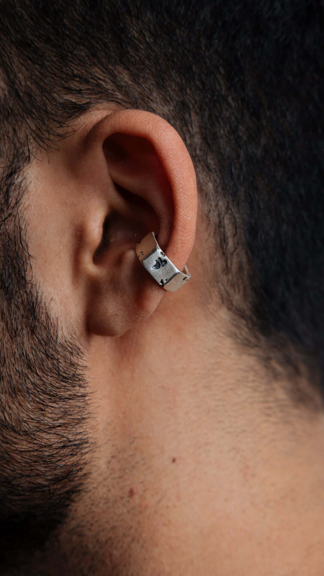 Screw Nut Cuff Earring, handmade from 925 sterling silver