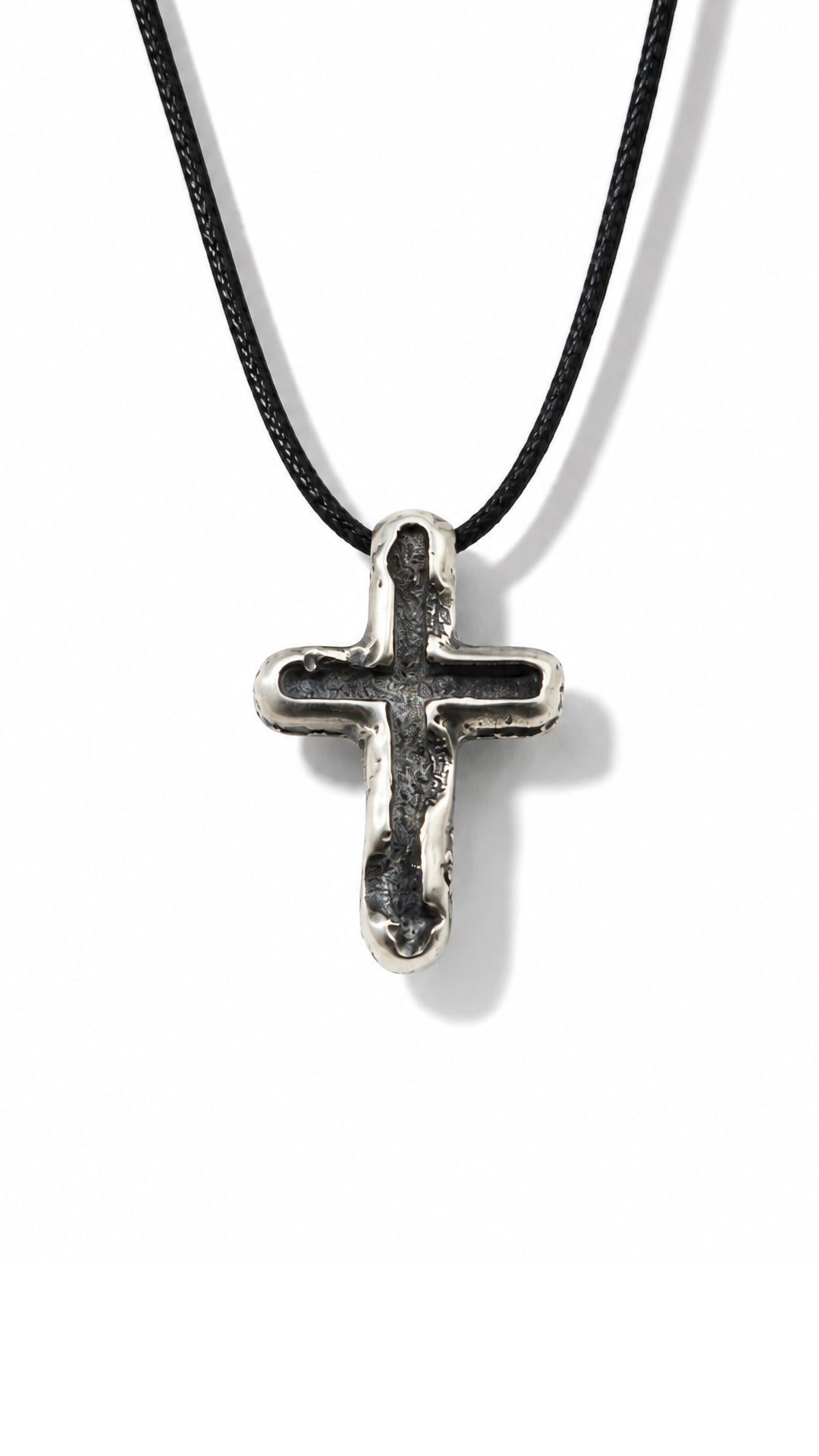 Black Stones Cross Pendant