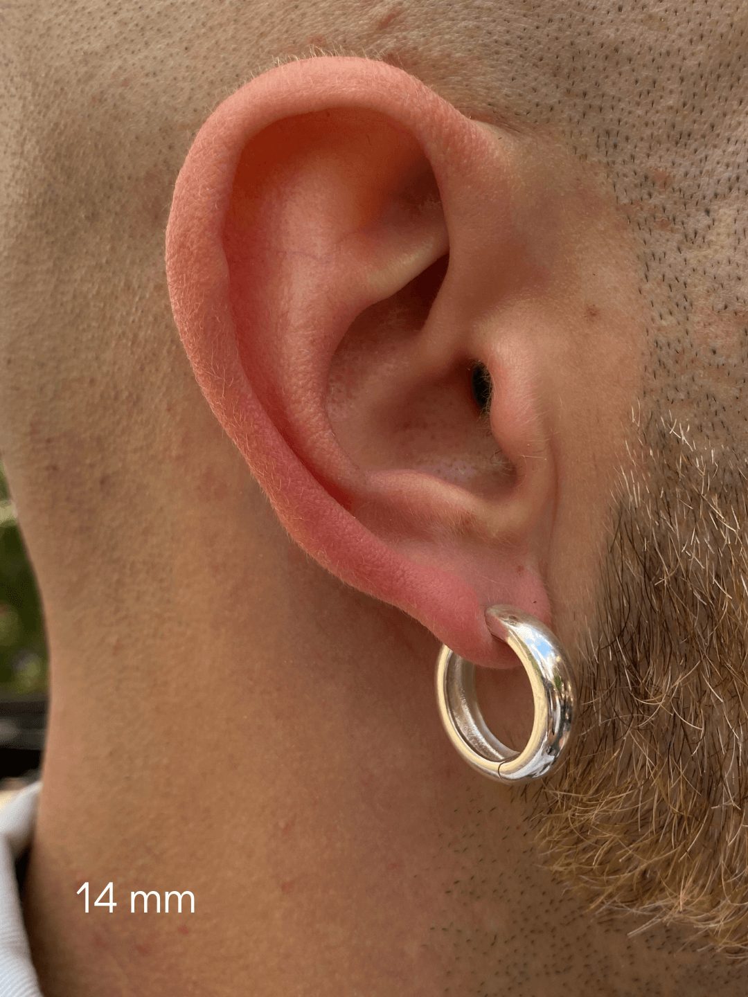 Chunky huggie earrings