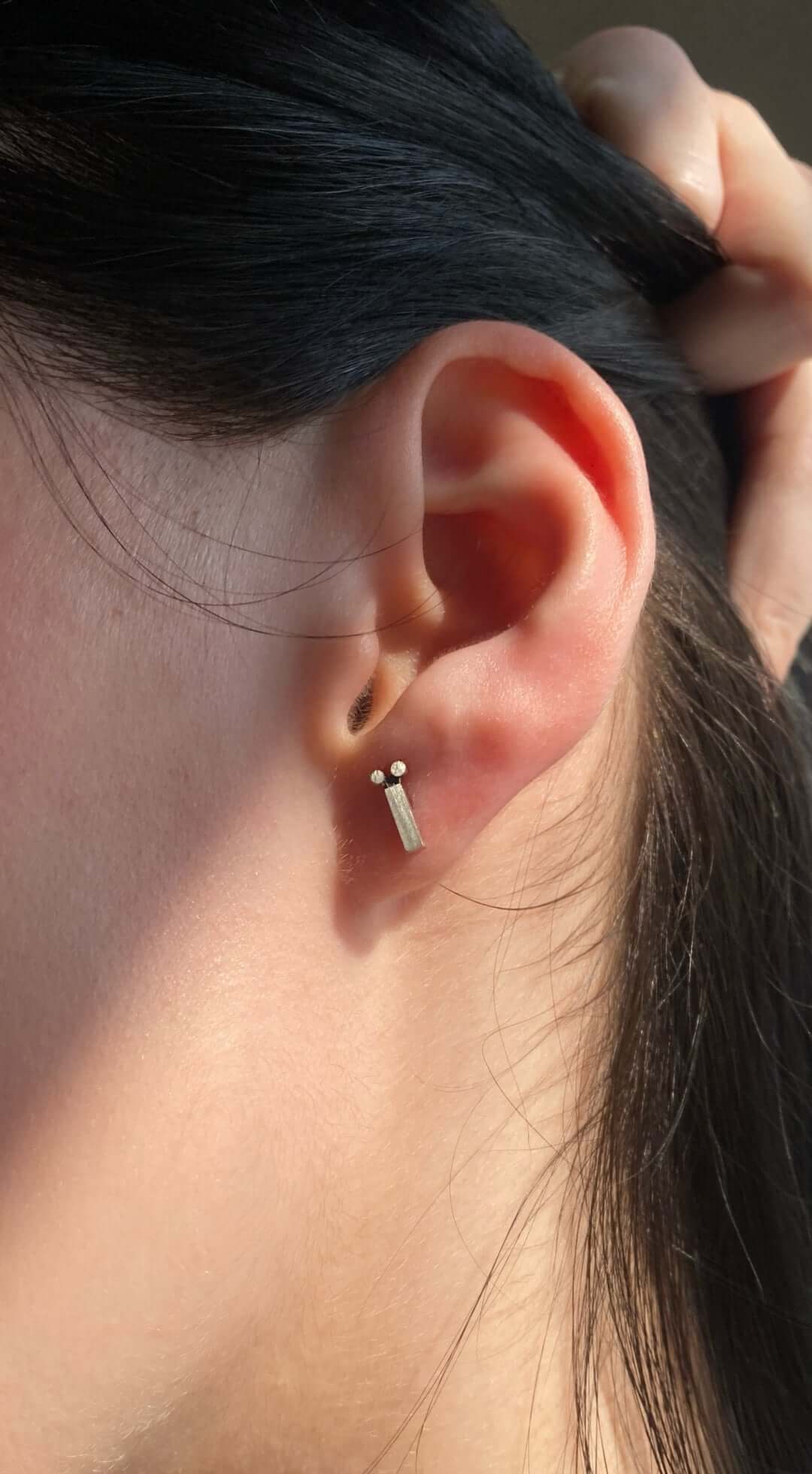 Ручна робота, пусета з літерою Ї зі срібла 925, елегантна та подарункова