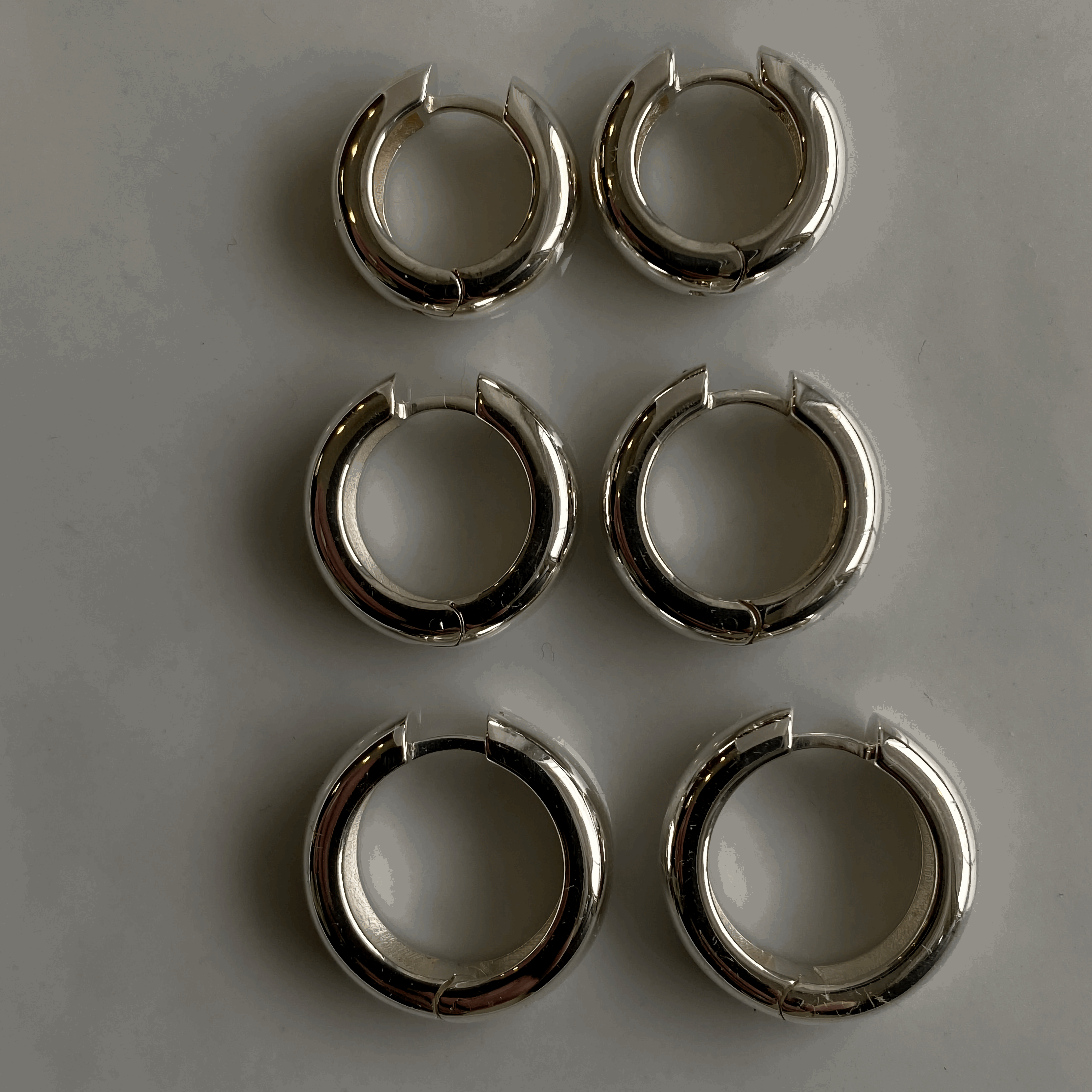 925 Wide Small Hoop Earrings