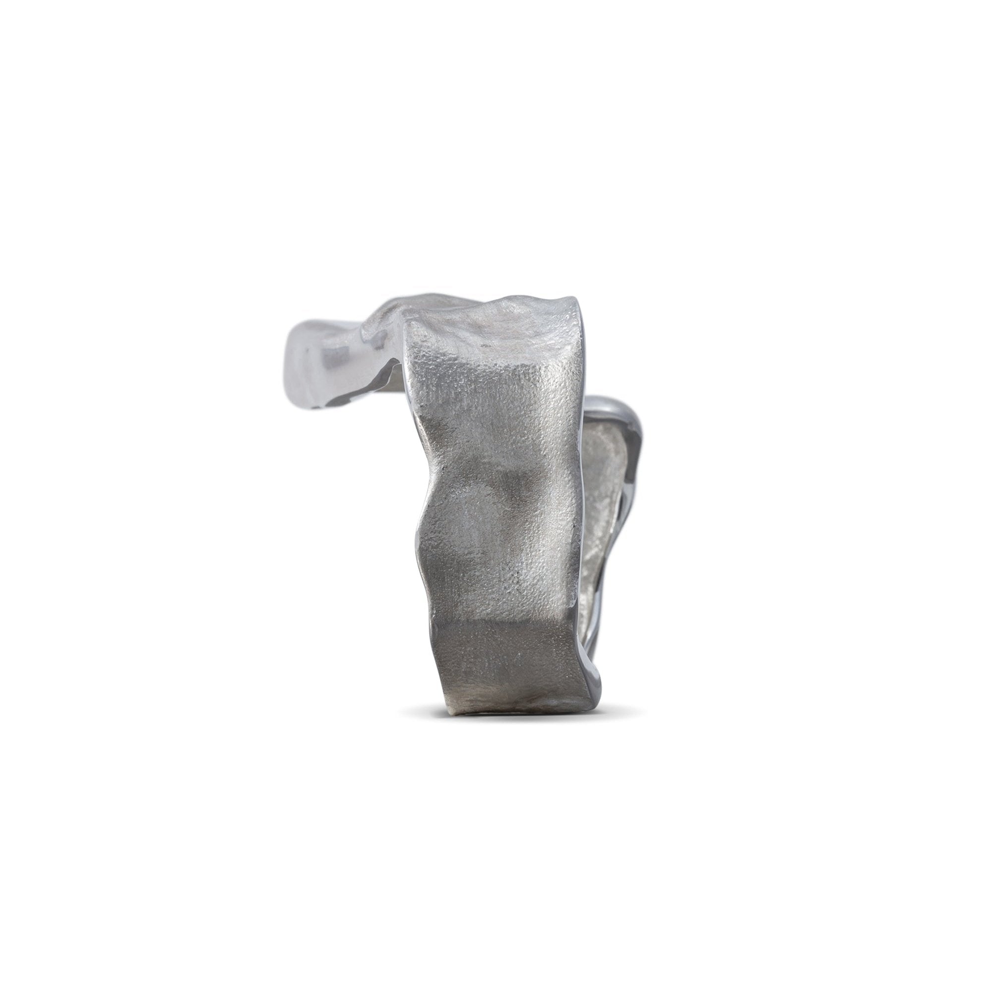 Elegant mens ring with versatile design connecting architectural forms and personal expression
