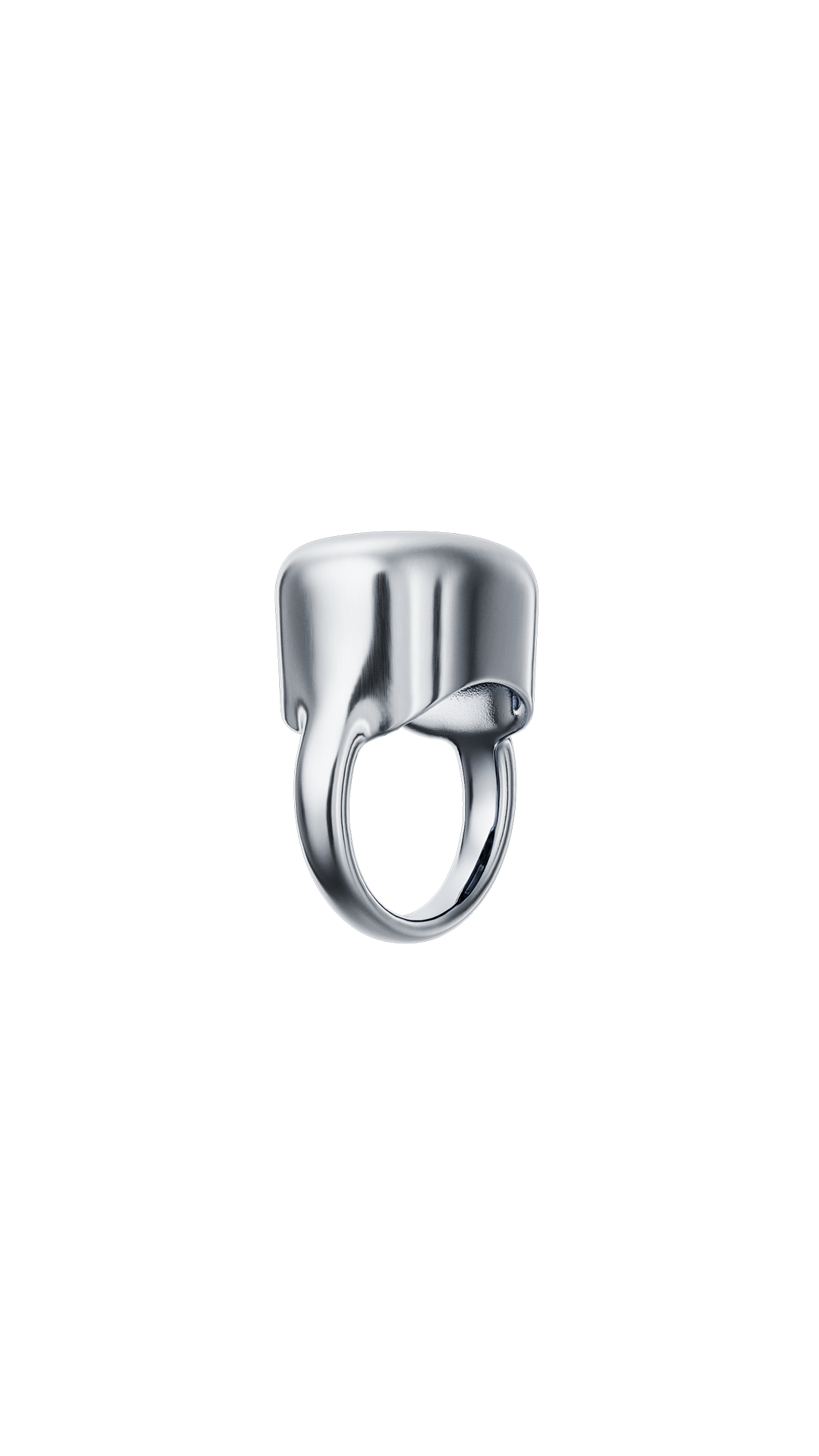 Square Ring in sterling silver for a modern statement look.