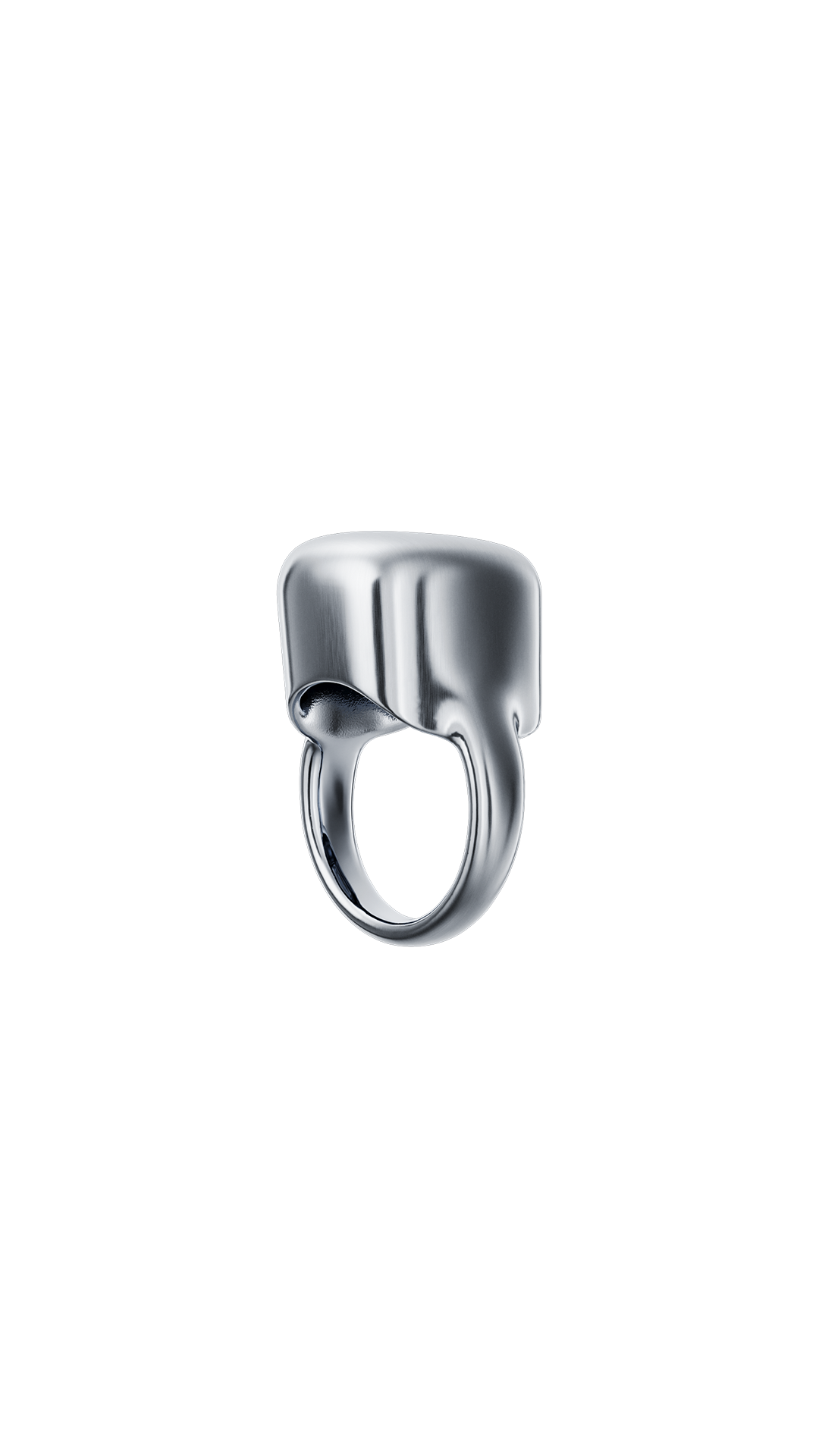 Statement Modern Ring crafted in sterling silver with a square design.