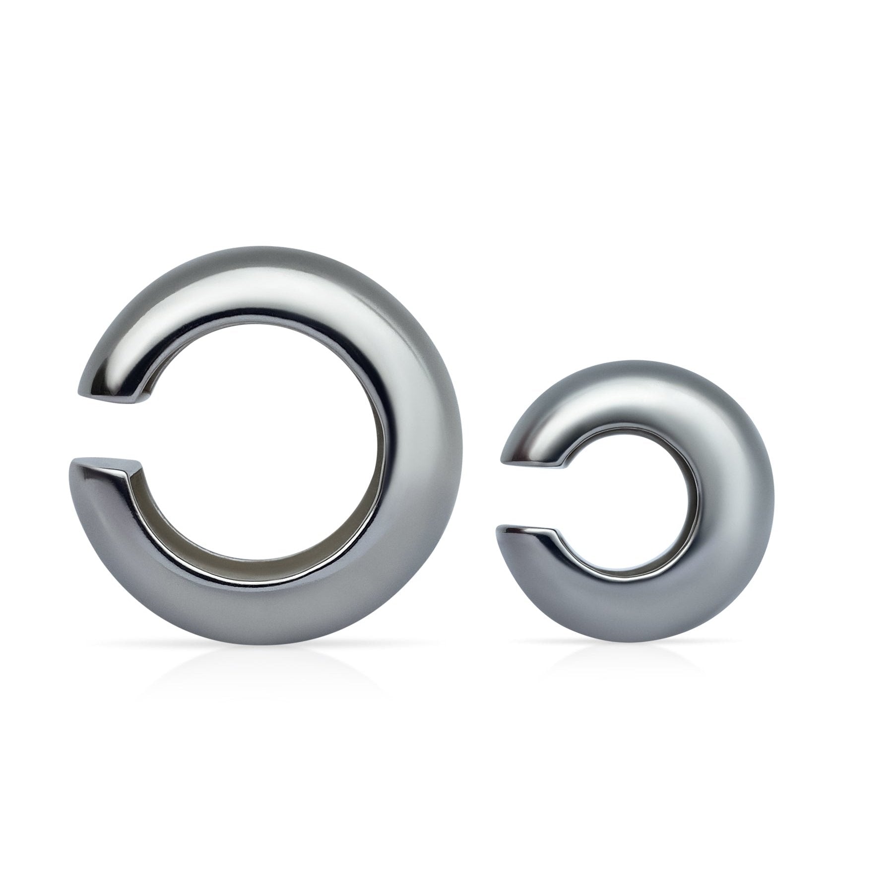 Chunky sterling silver ear cuff earring with a modern design.