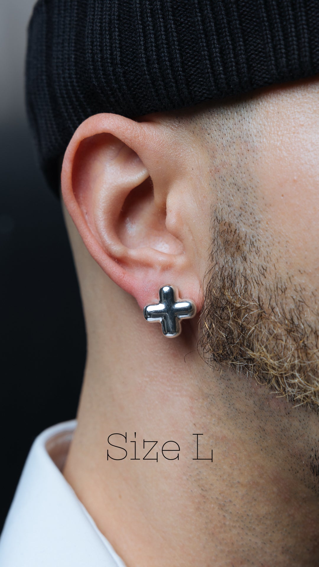 CROSS STUD EARRING