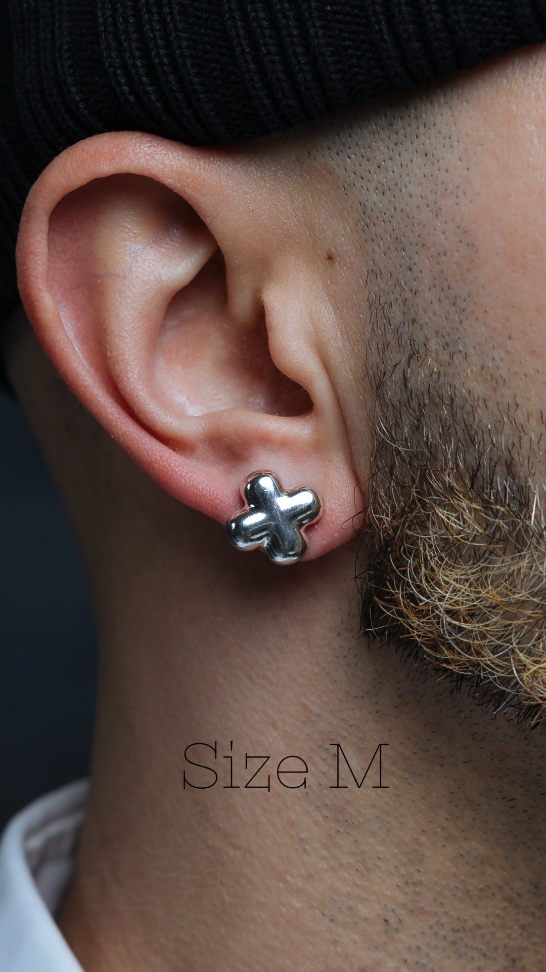 CROSS STUD EARRING