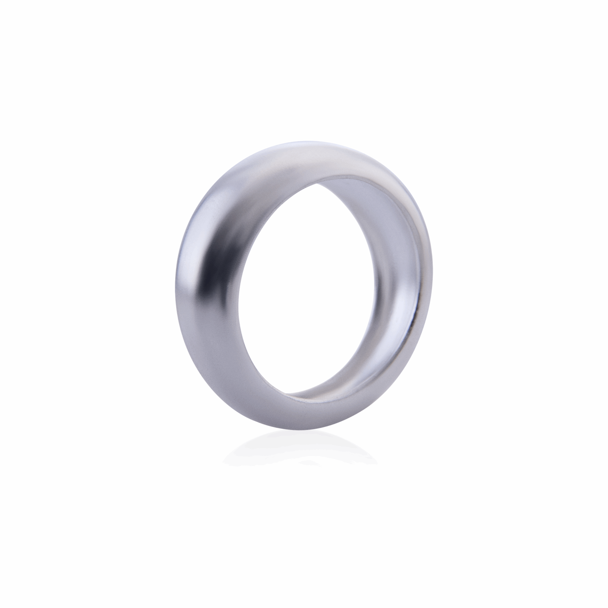 Elegant low dome ring with a smooth and modern design.