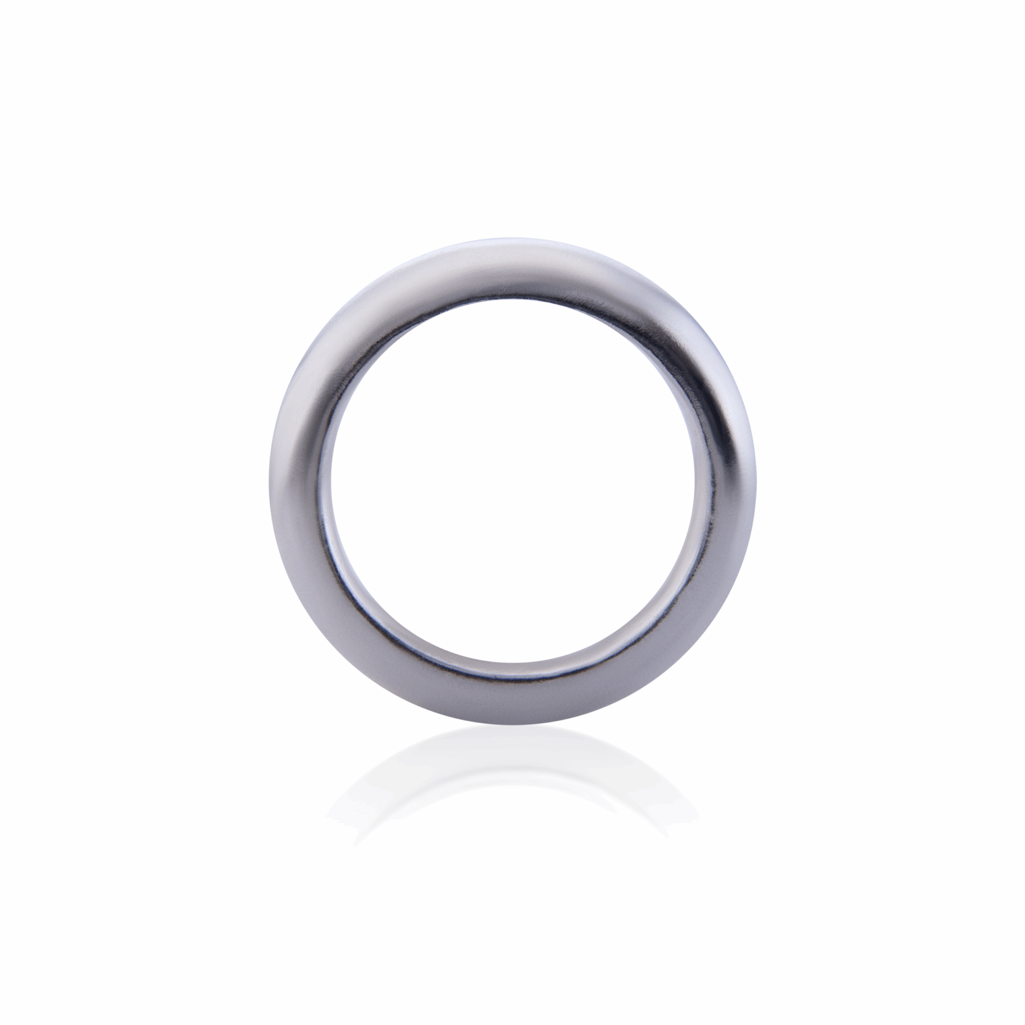 Minimalist sterling silver domed ring, perfect for everyday wear.