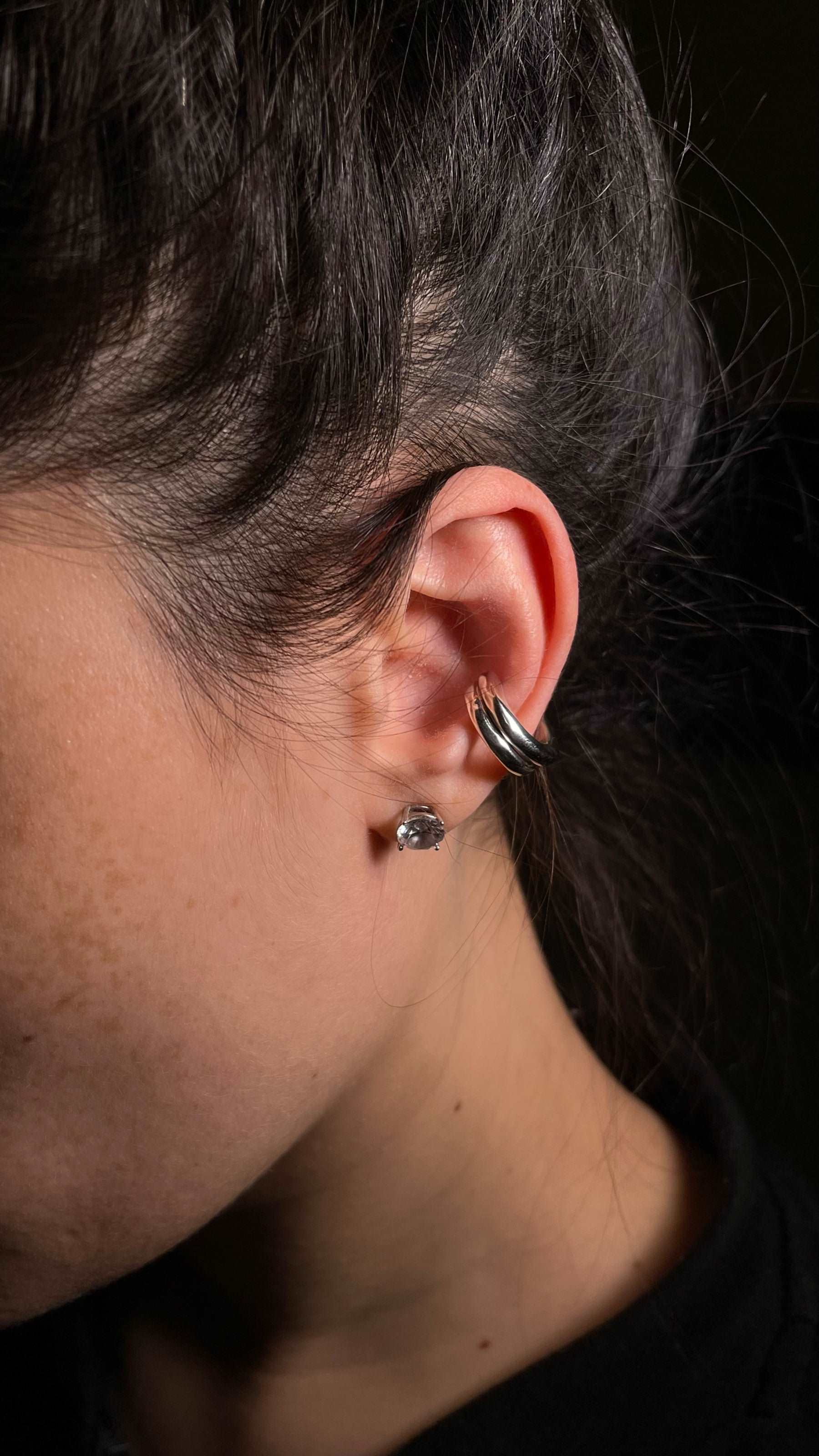 Tiny ear cuffs suitable for layering or wearing as standalone pieces.