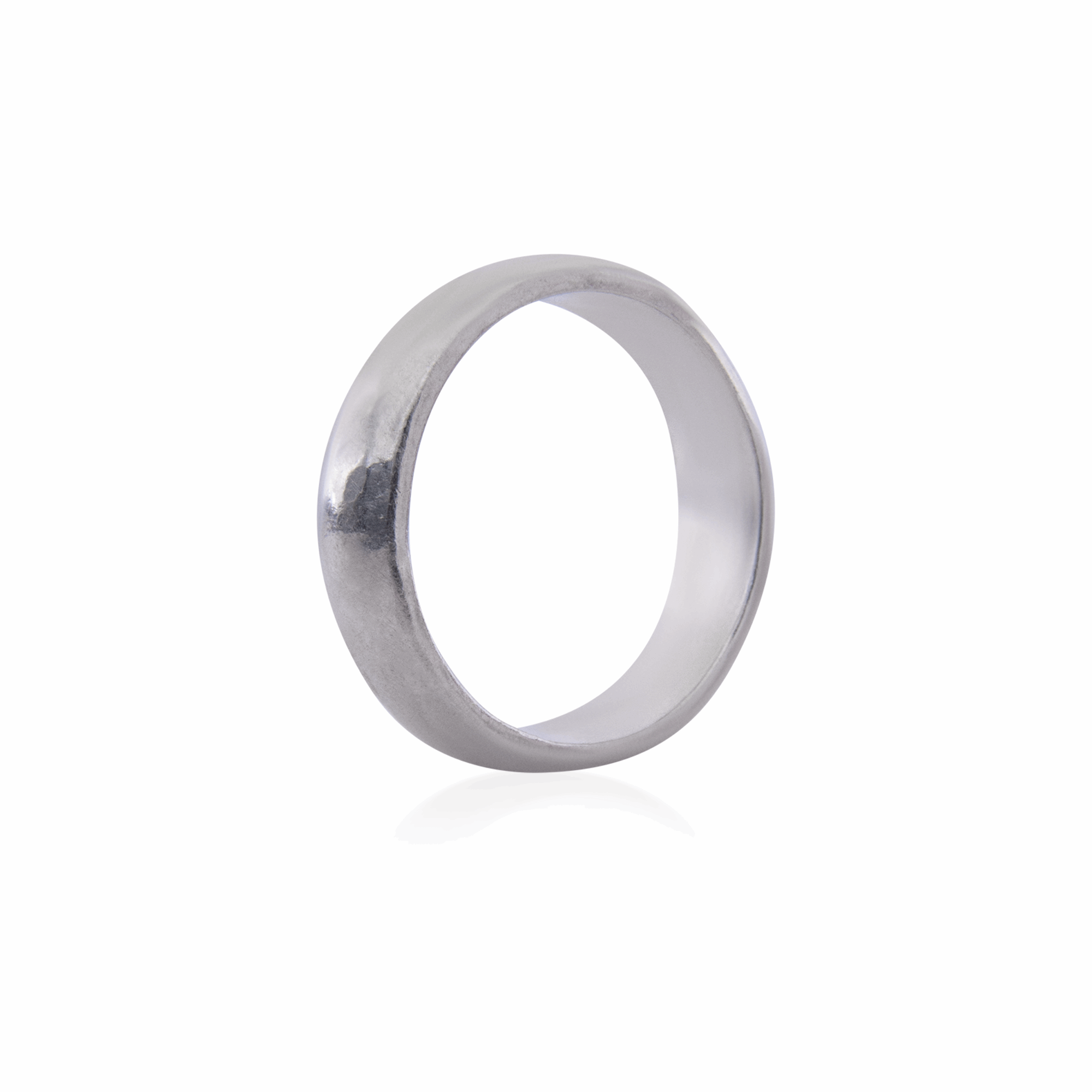 Irregular ring crafted from sterling silver with a bold and unique design.